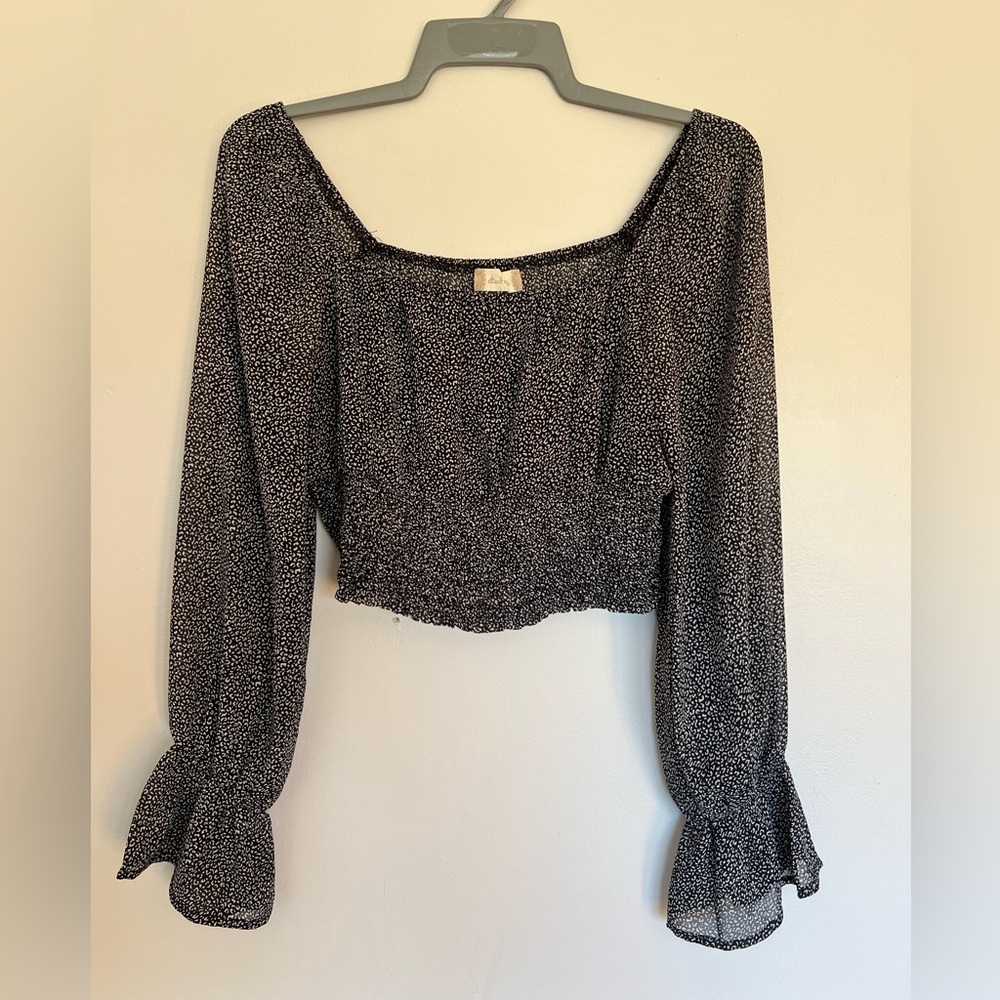 Altar’d State Black and White Anima Print Top
